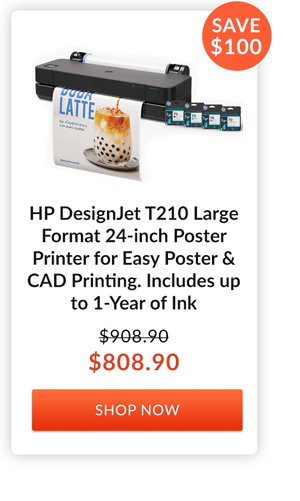 HP DesignJet T210 Large Format 24-inch Poster Printer