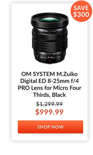 OM SYSTEM M.Zuiko Digital ED 8-25mm f/4 PRO Lens for Micro Four Thirds