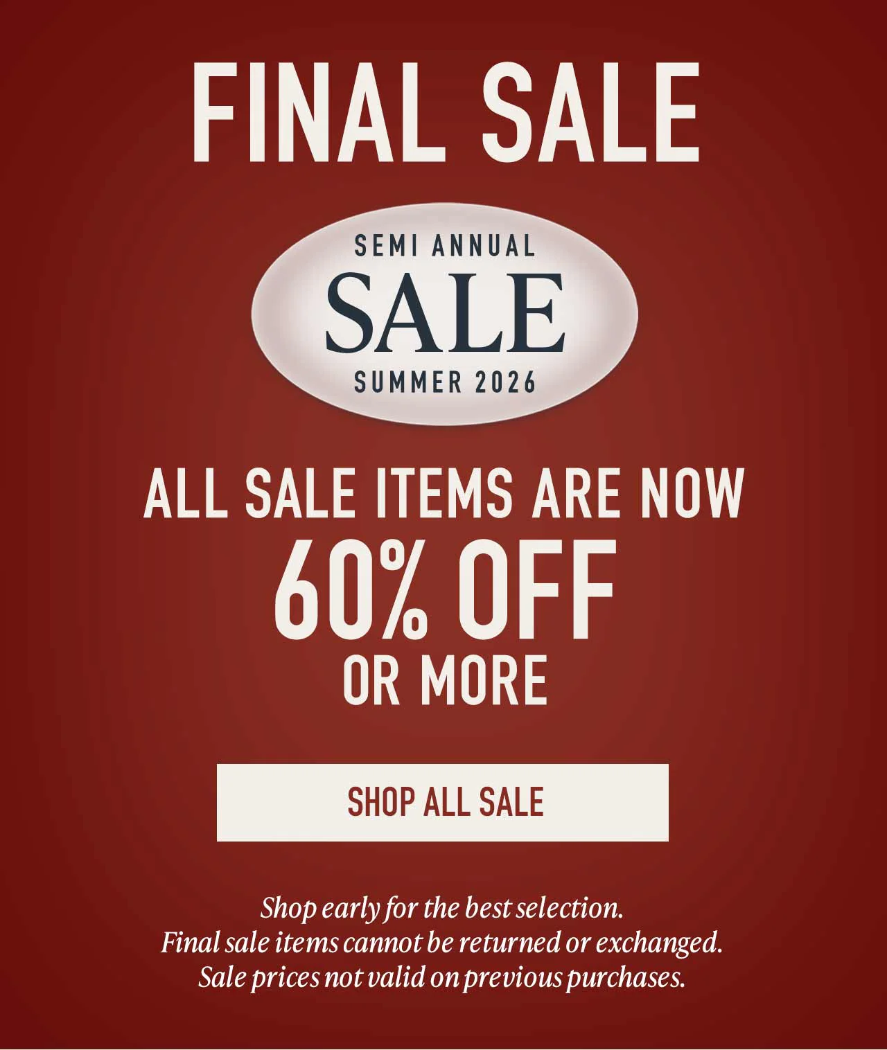 Final Clearance — 60% off or more, Summer Sale at Westport Big & Tall