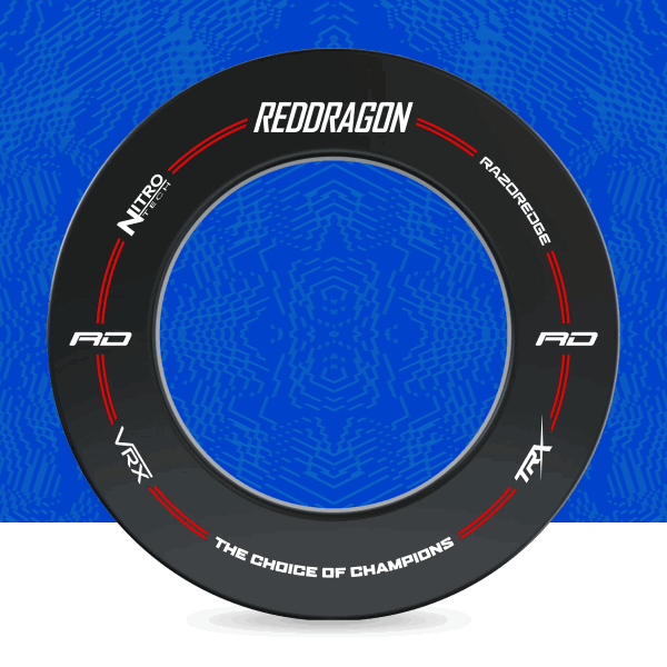 Red Dragon Branded Dartboard Surround. New 2024 Design. Protects walls from stray darts.