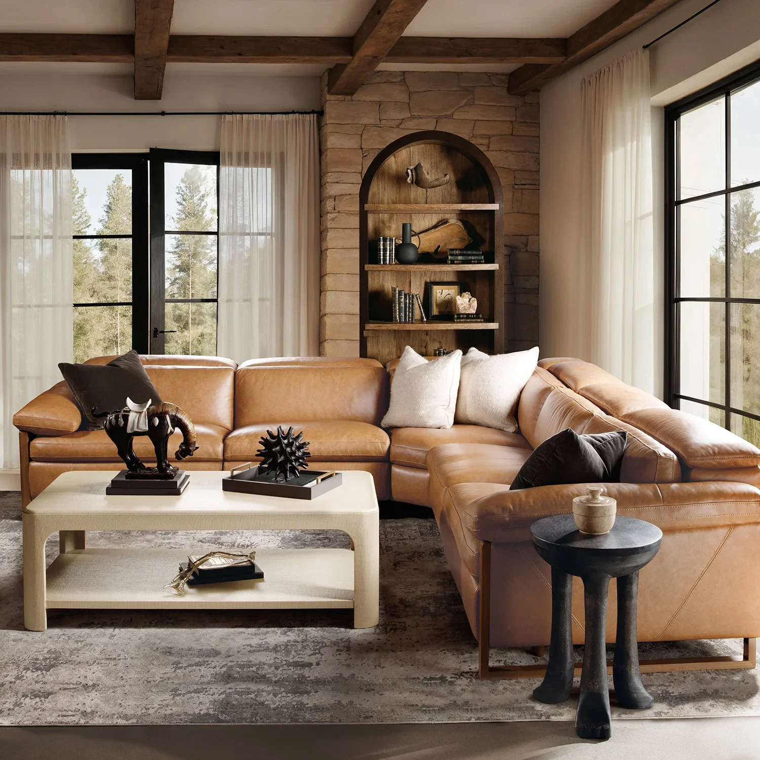 Image of Hooker Furniture Jericho Five-Piece Power Reclining Sectional Sofa