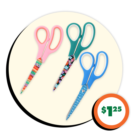 $1.25 Printed Scissors, 1-ct.