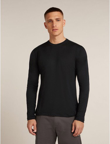 Men's 150 MerinoFine™ Ace Long Sleeve Tee UPF - Black / XL