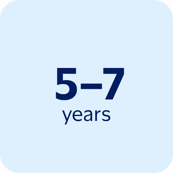 5–7 years