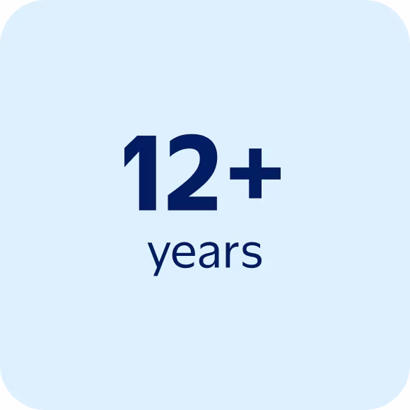12+ years