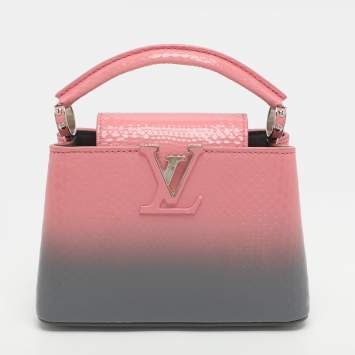Capucines Mini Pink/Grey Pytho