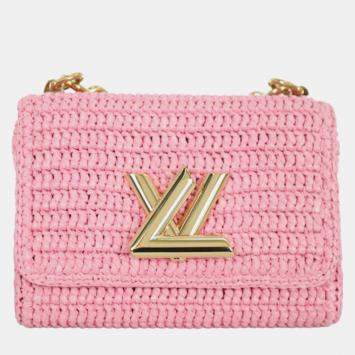Twist PM Pink Raffia Crossbody