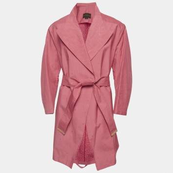 Pink Silk Blend Wide Lapel Col