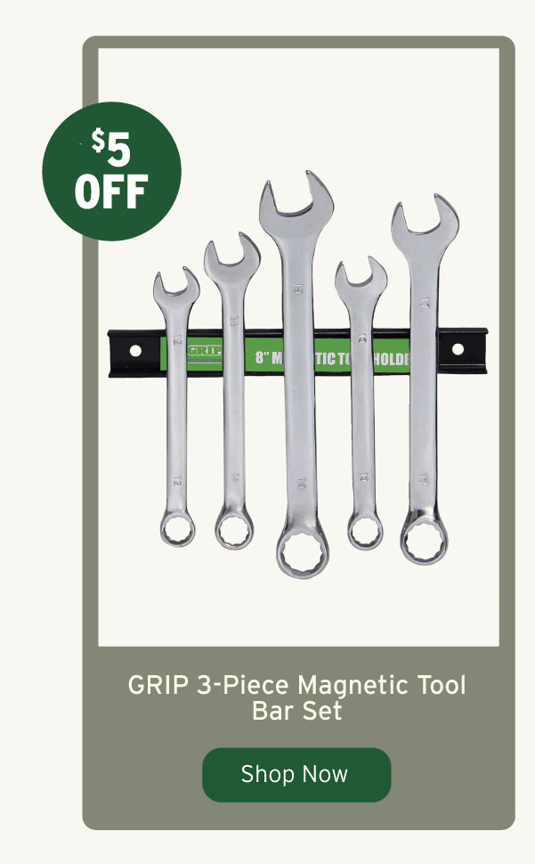 GRIP Magnetic Tool Bar Set - 3 Piece