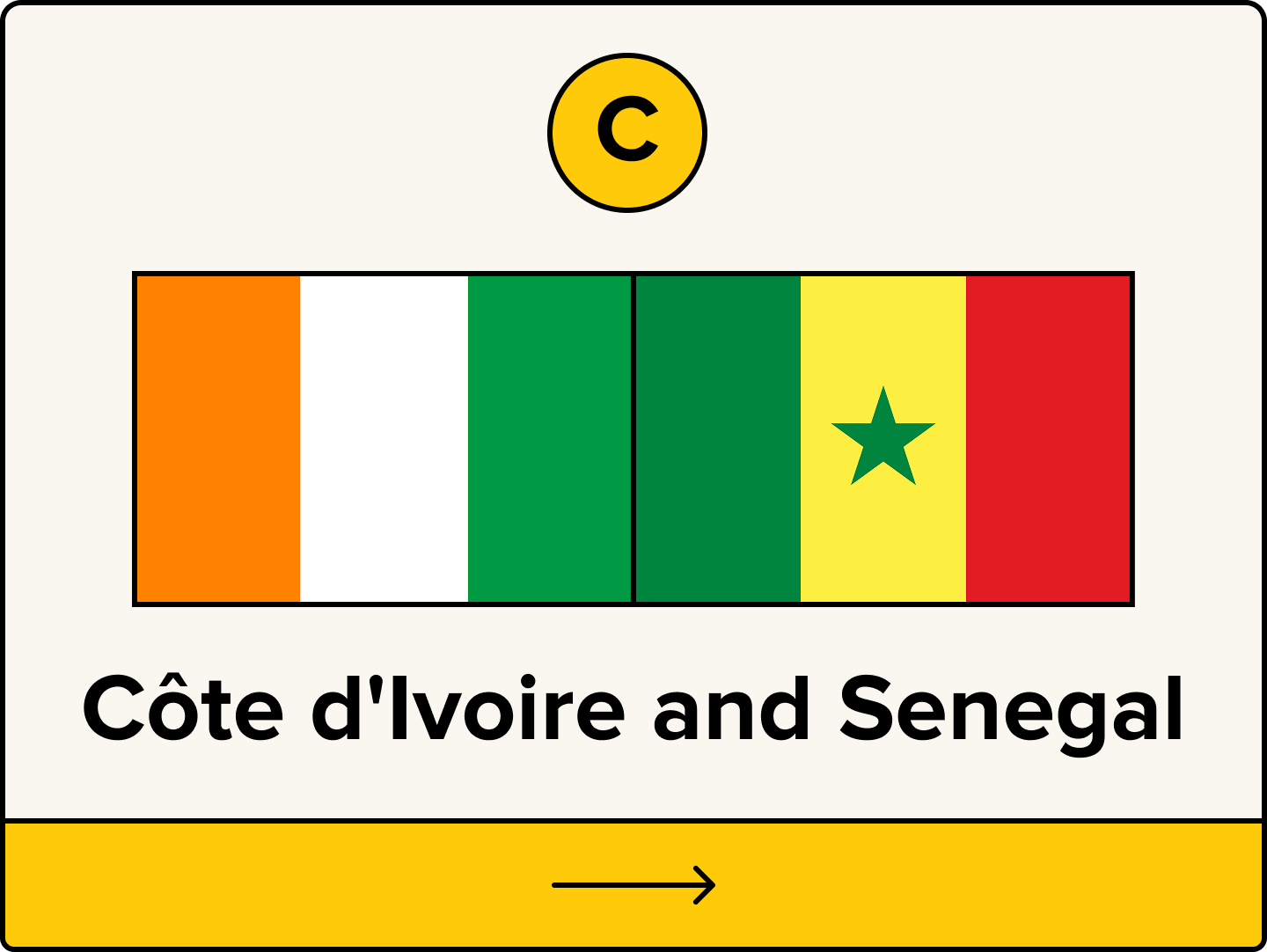 C. Cote d'Ivoire and Senegal