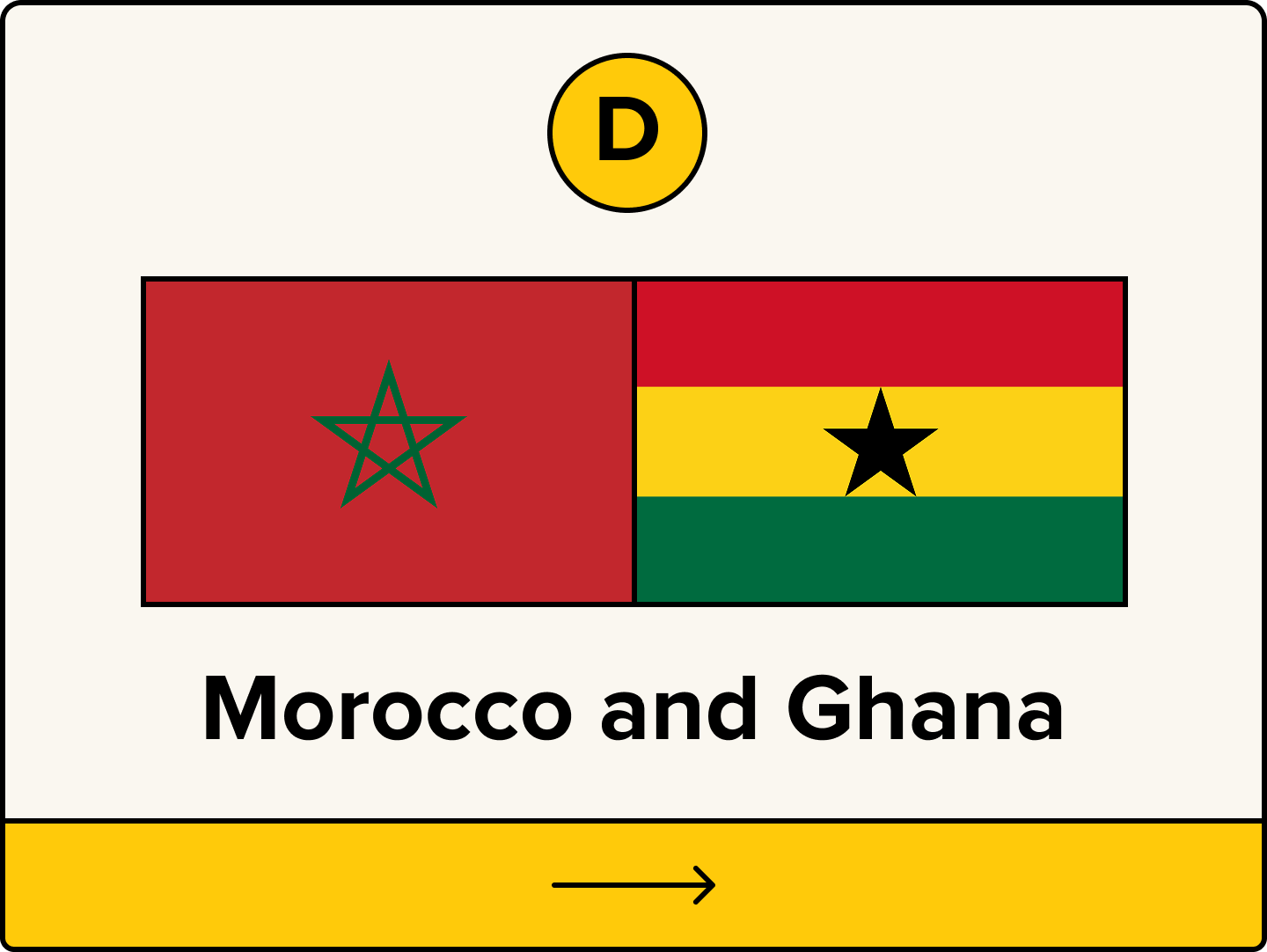 D. Morocco and Ghana