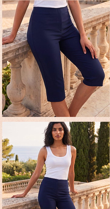 Knee Length Stretch Shorts
