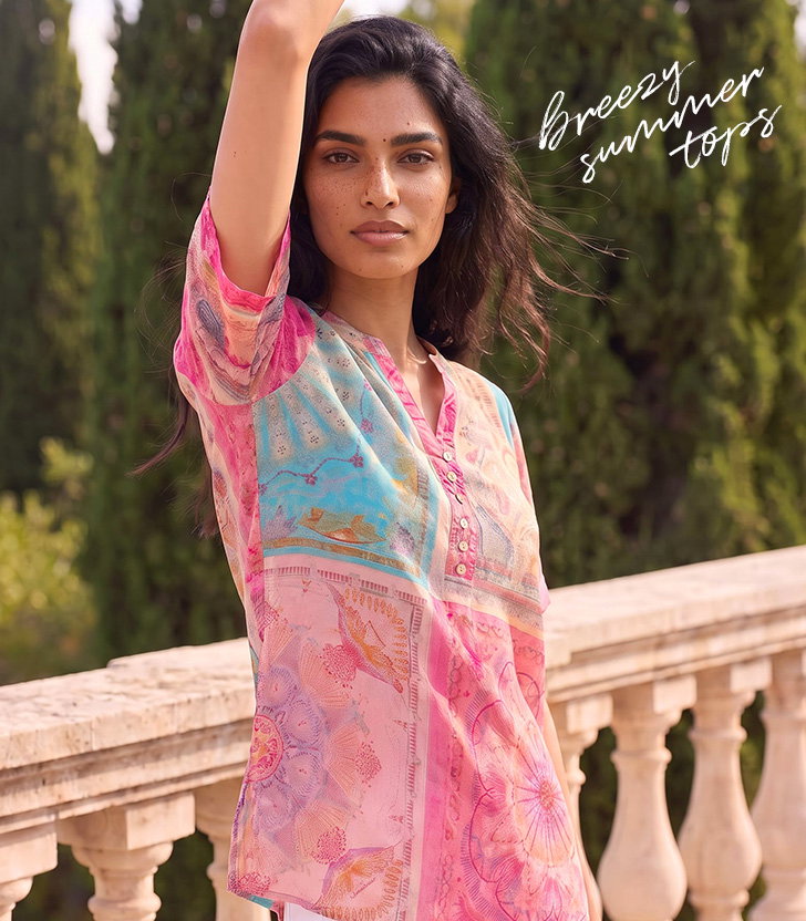 Scarf Print Hotfix Buttoned Top