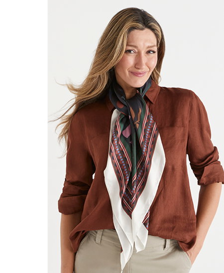 Sun Border Square Scarf