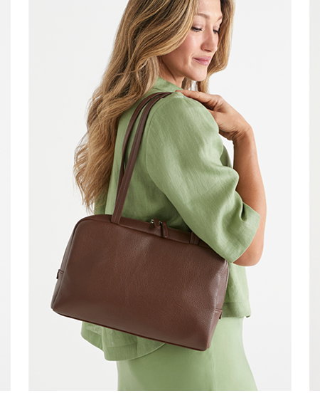 Bowling Shoulder Bag - Brown