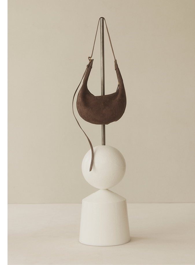 Half Moon Crossbody Bag - Brown