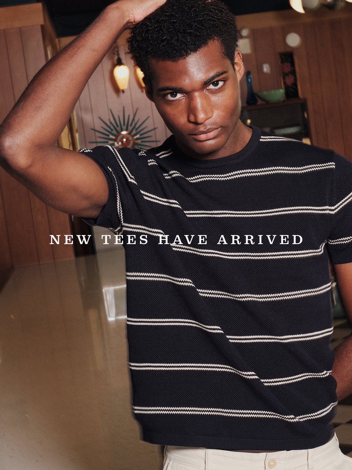New Tees Have Arrived Meet the newest addition to your warm weather rotation. Our striped pique tees combine clean lines, textured cotton and an easy fit that works from weekdays to weekends.