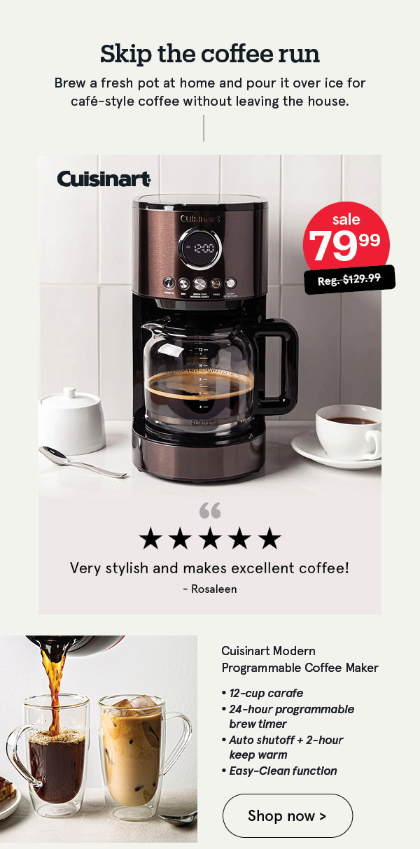 Cuisinart Modern Programmable Coffee Maker 