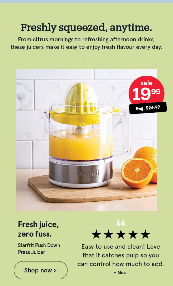 Starfrit Push Down Press Juicer