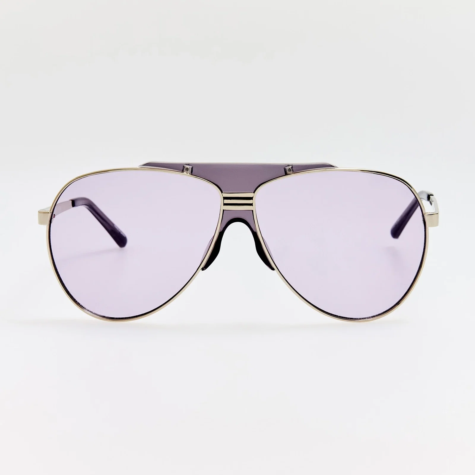 Image of Amelia Sunglasses in Silver and Purple