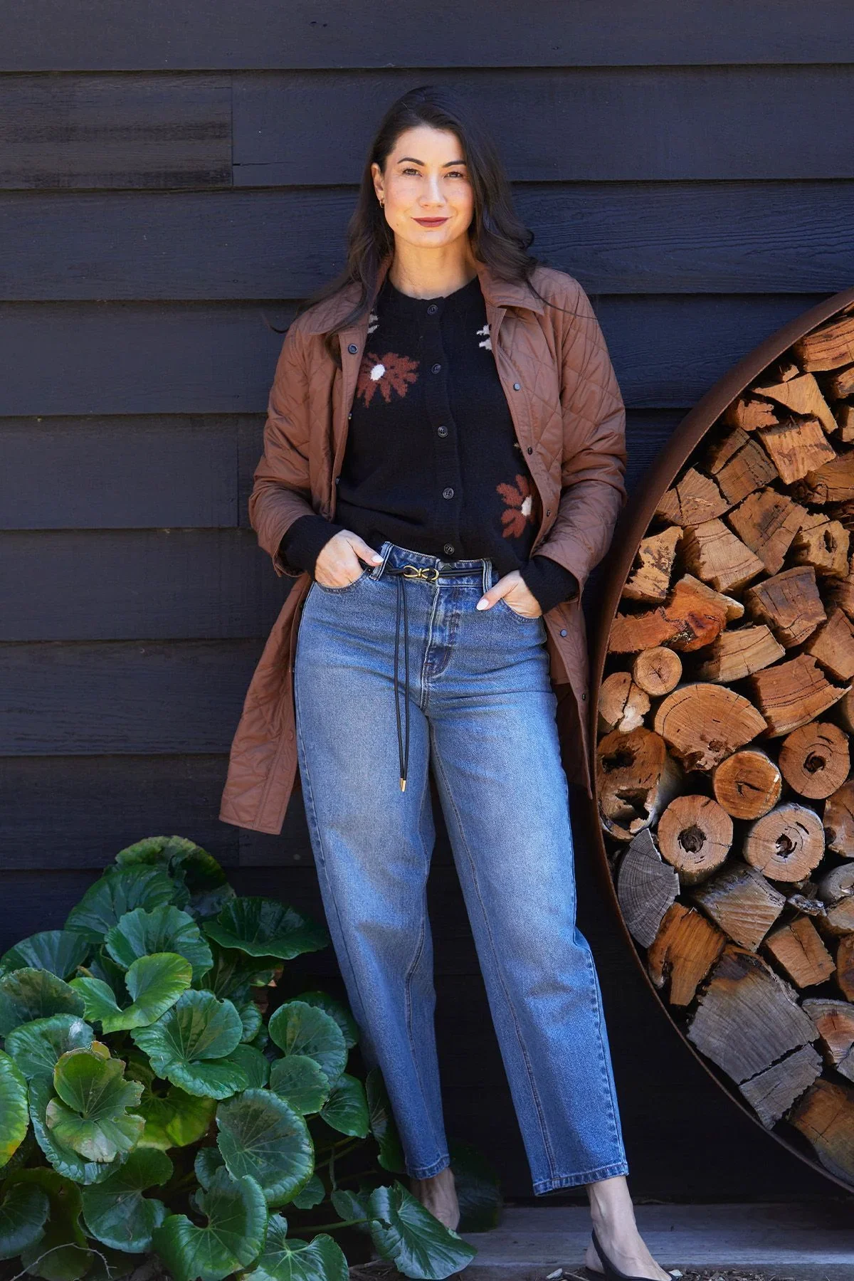 Image of Long Puffer Jacket in Spice
