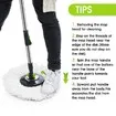 Spin Mop and Bucket Set Tile Wood Floor Cleaner with 4 Mop Heads Easy Cleaning System 360 Degree Rotating 10L