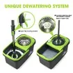 Spin Mop and Bucket Set Tile Wood Floor Cleaner with 4 Mop Heads Easy Cleaning System 360 Degree Rotating 10L