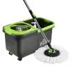 Spin Mop and Bucket Set Tile Wood Floor Cleaner with 4 Mop Heads Easy Cleaning System 360 Degree Rotating 10L