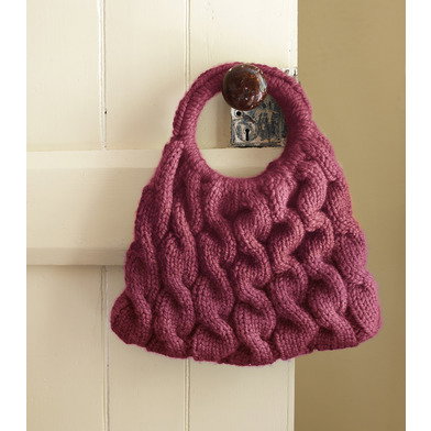 Cable Ready Knit Bag in Lion Brand Wool-Ease Thick & Quick