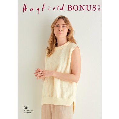 Grass Stitch Knit Tunic in Hayfield Bonus DK