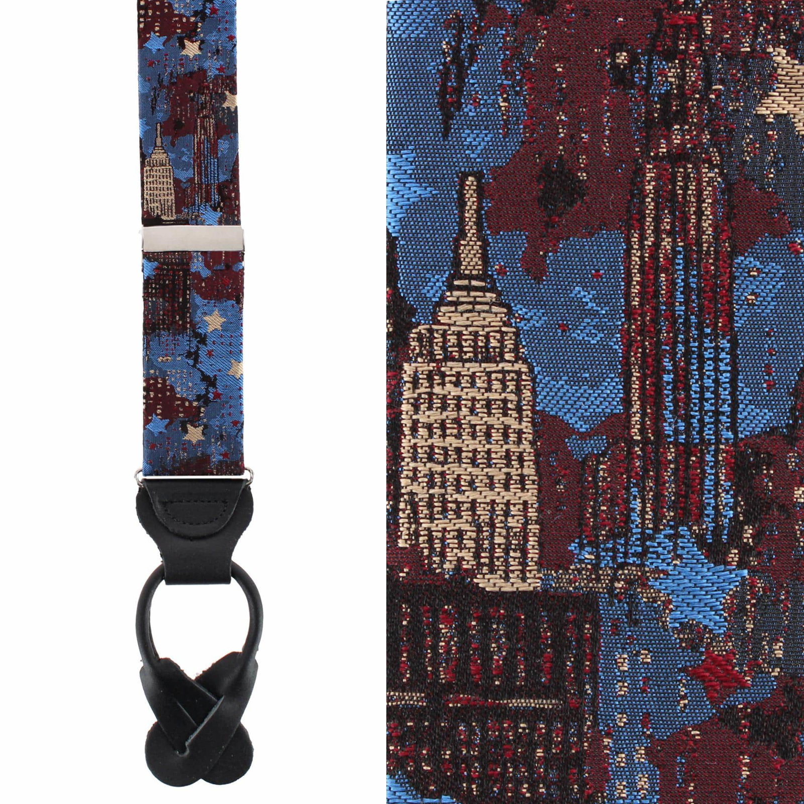 Image of NYC Proud Silk Novelty Button End Braces