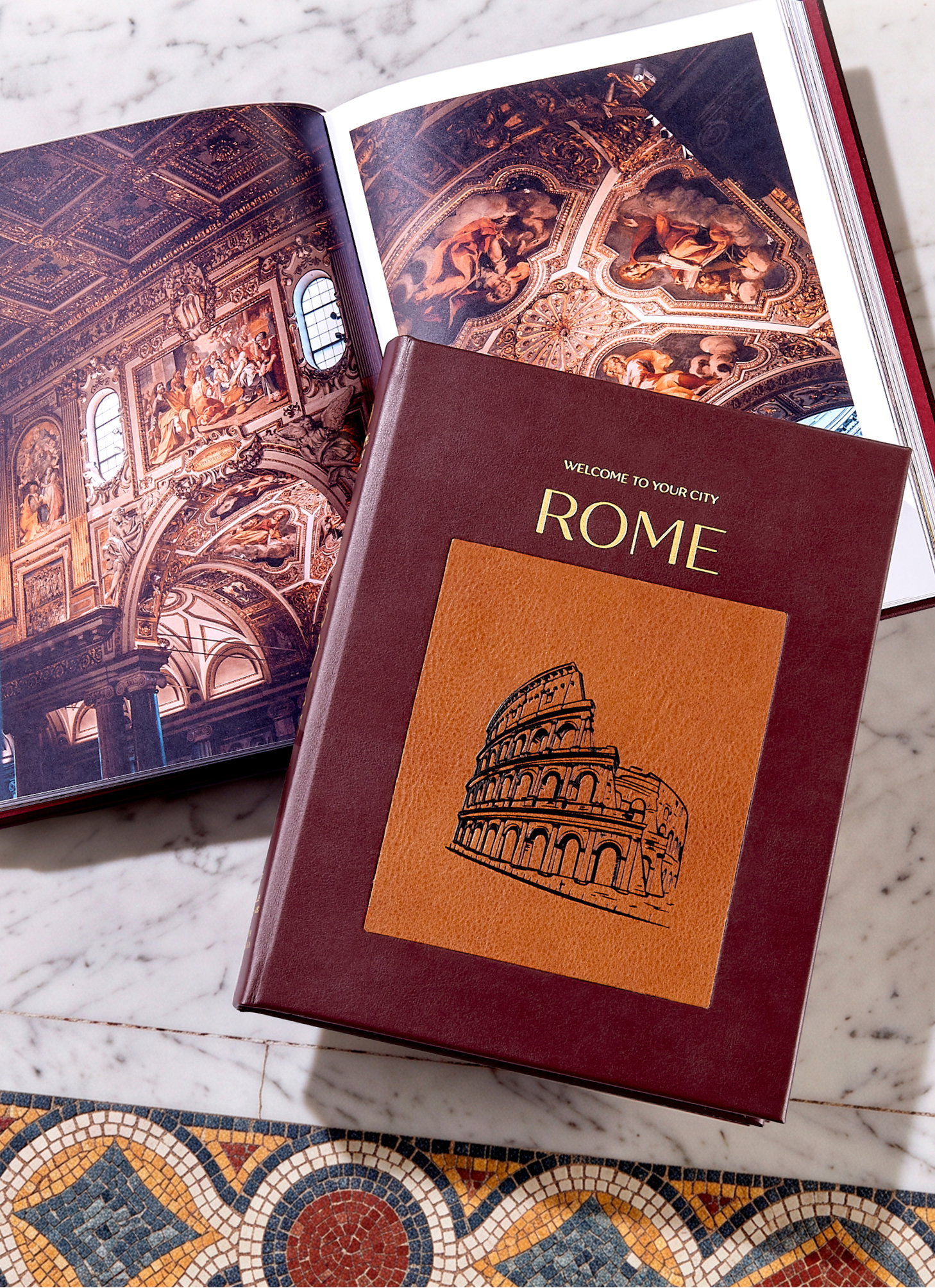A leather-bound edition of Trope City Rome.