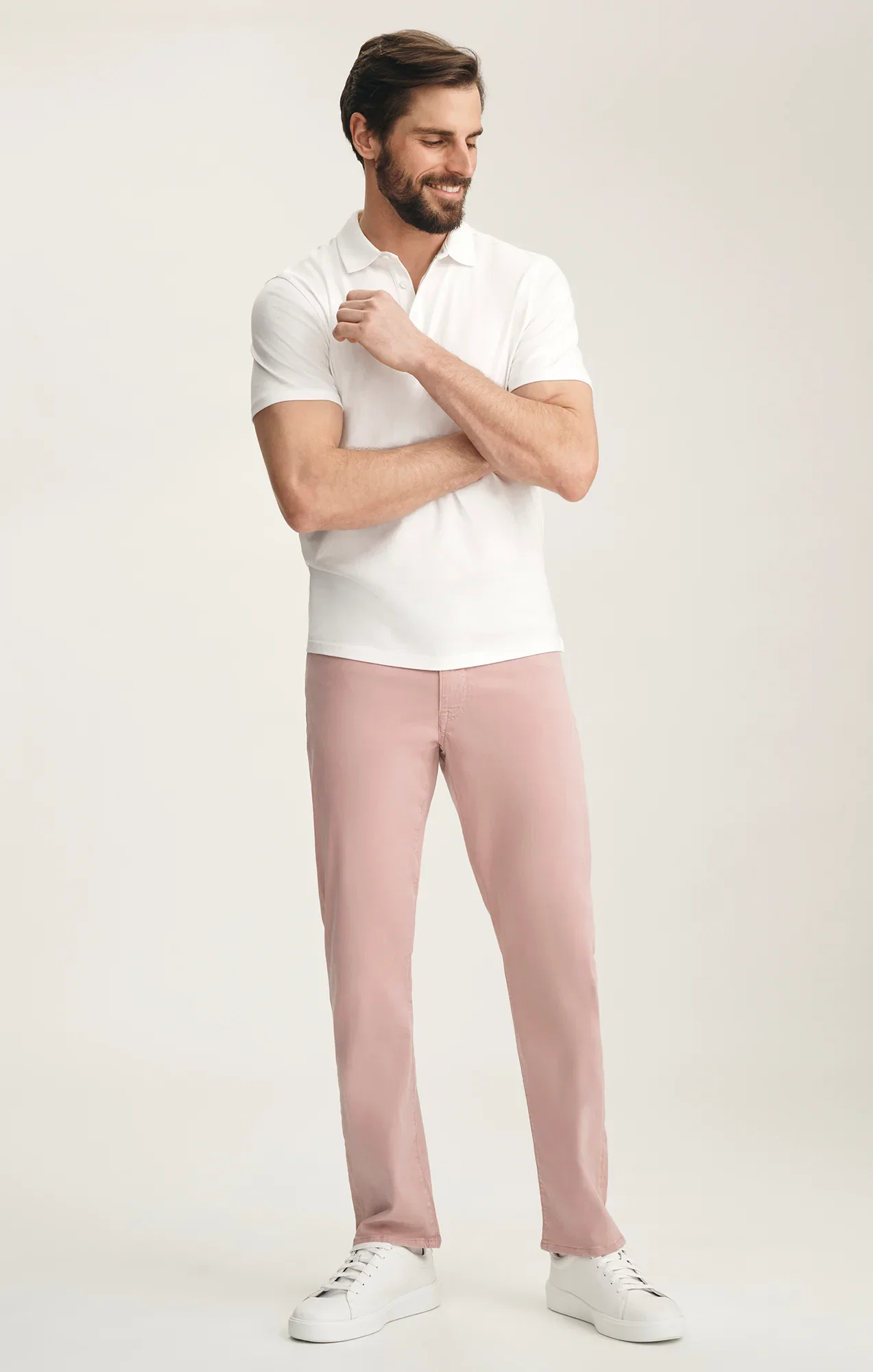 Image of Courage Straight Leg Pants In Pink Twill