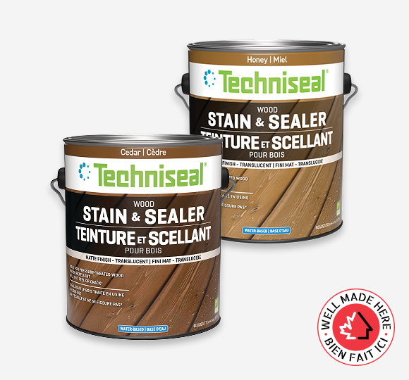 SAVE $7* EA. 3,78-L Cans of TECHNISEAL Wood Stain and Sealer