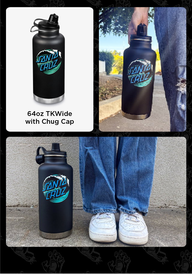 64oz TKWide with Chug Cap - Santa Cruz wave graphic