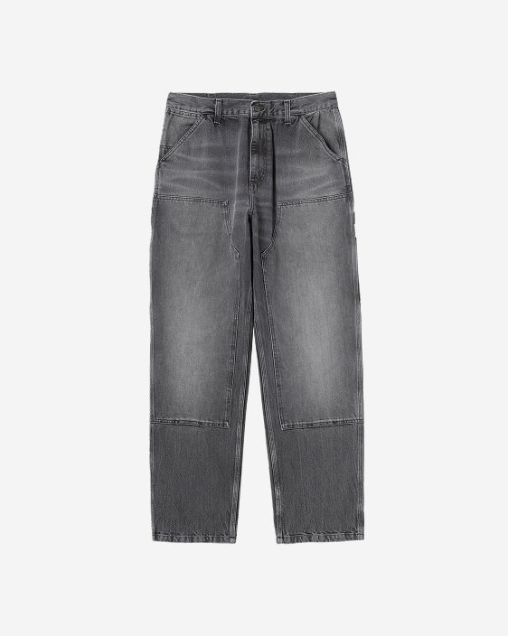Carhartt WIP Double Kne Pant | Black (Marble Used Wash)