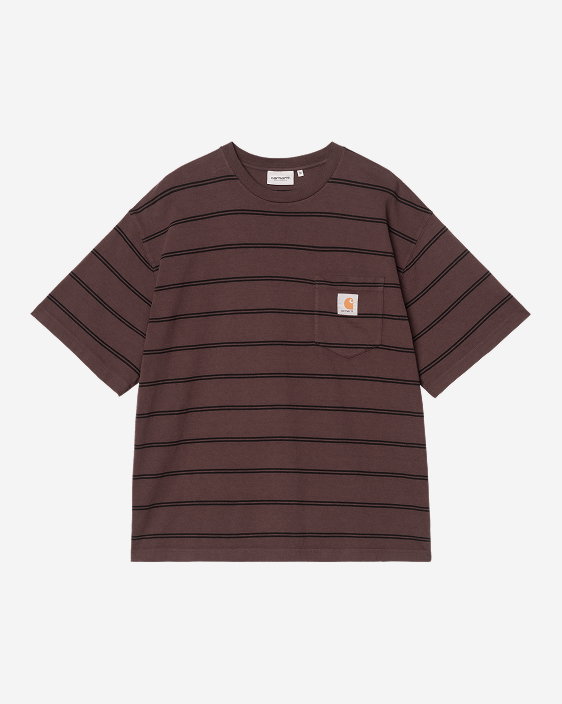Carhartt WIP Cardona Pocket T-Shirt | Cardona Stripe, Natural / Palisander