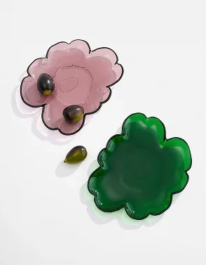 Unikko Glass salad plate
