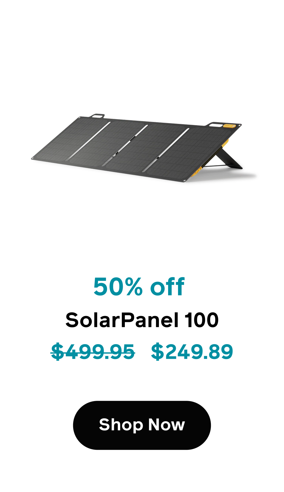 50% off Solar Panel 100