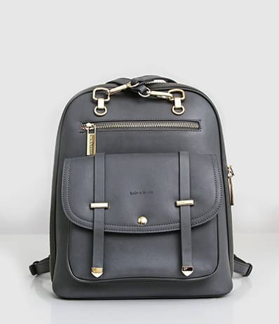 5th Ave Leather Backpack - Ash