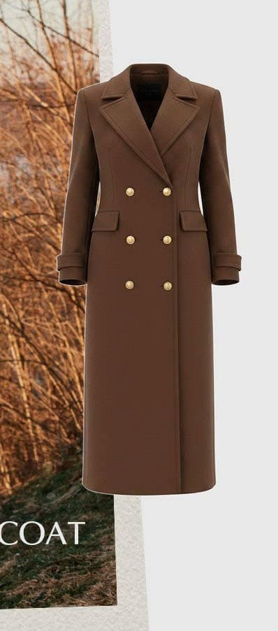 Command Wool Blend Double Breast Maxi Coat