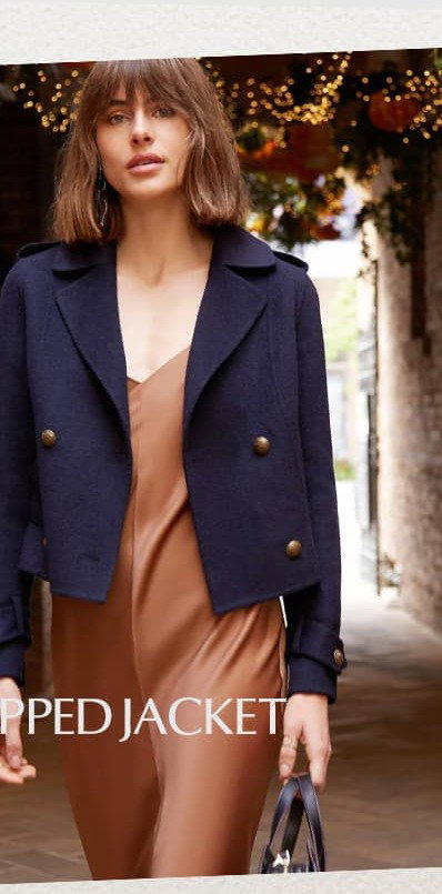 Better Off Wool Blend Military Peacoat - Navy