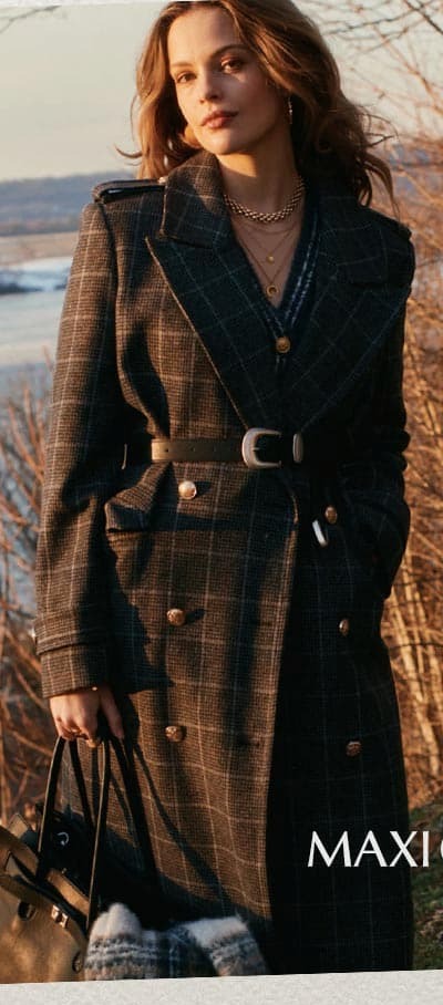 Command Wool Blend Double Breast Maxi Coat