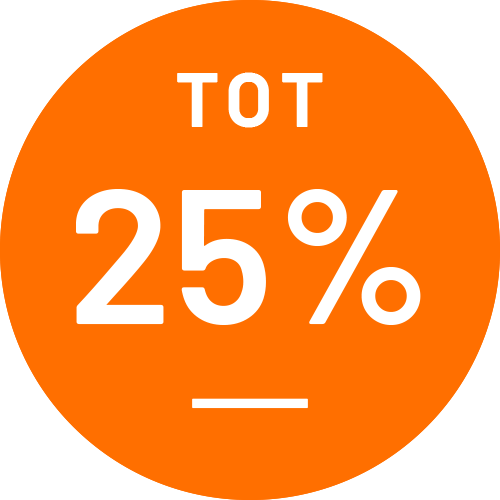 tot 25%