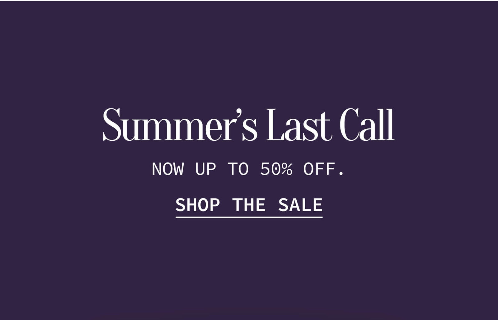 Summer’s Last Call