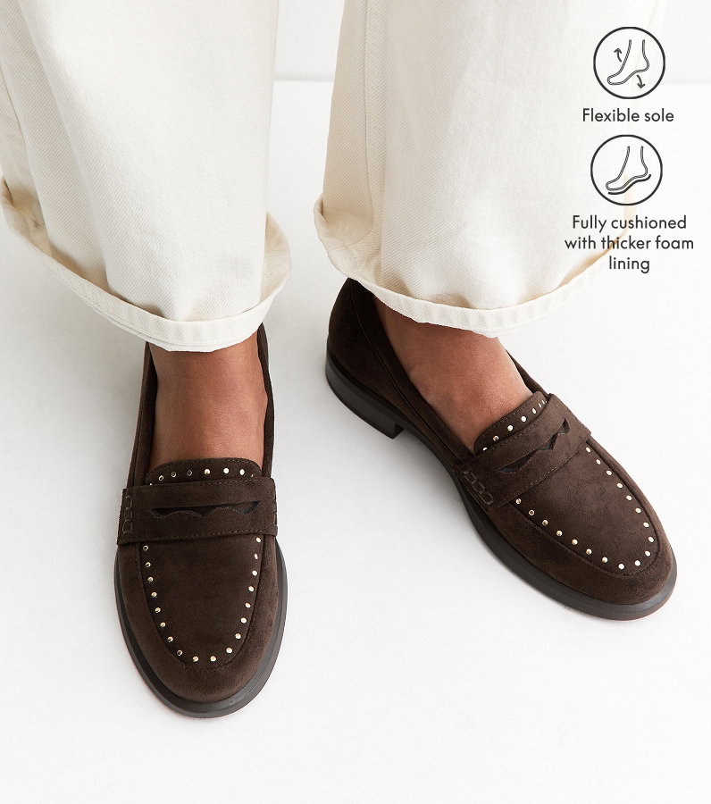 Light Brown Diamante Embellished Mules