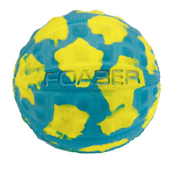Image of Foaber Bounce Green/Blue Marble Ball Dog Toy