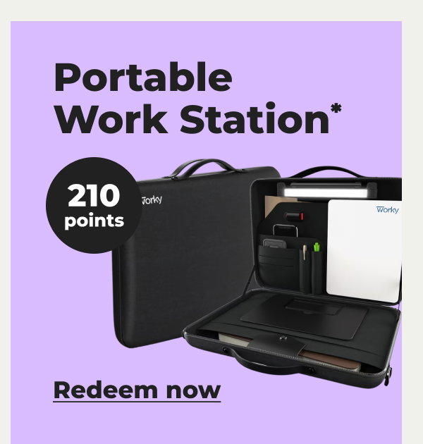 Portable Work Station* (with 210 points) - Redeem now