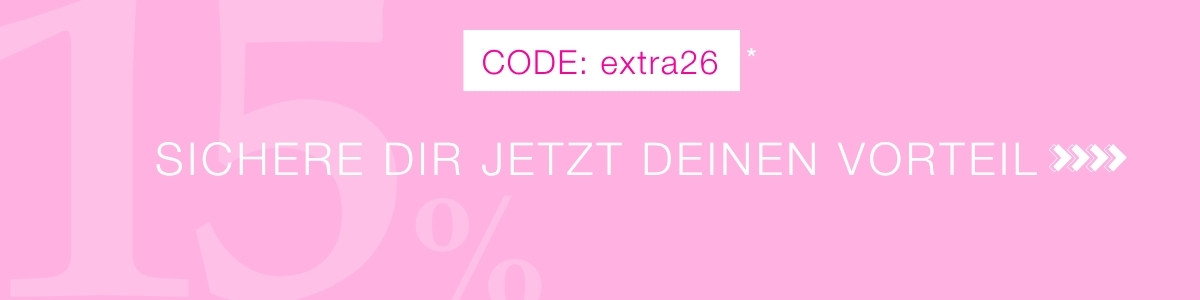 15% Rabatt mit dem Code: extra26