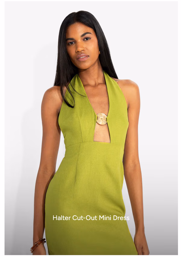 Halter Cut-Out Mini Dress